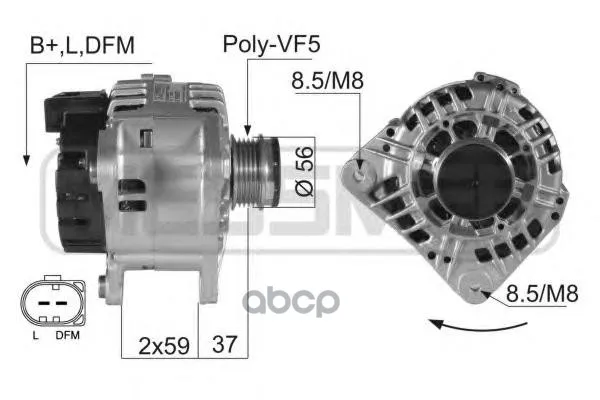 Генератор Messmer Audi A4/A6/Skoda Superb/Vw Passat Era арт. 210007