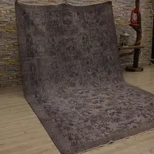 Серый цветочный анатольский ковер, турецкий ковер с ручками, ковер среднего размера 2311