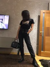 T-Shirt Female Tops Tees Short-Sleeve Cool Harajuku Leopard-Print Hirsionsan O-Neck Spring Summer