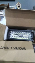 Barra de luz LED de 7 pulgadas para conducción todoterreno, haz combinado de 3 filas para barco, coche, Tractor, camión, 4x4, SUV, 12V y 24V, 2 uds.