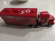 Disney-Set de figuras de la película Cars 3 de metal, juguete de modelo de coche, a escala 1:55, con diseño de relámpago McQueen, Jackson, Mack, tío Truck, regalo para para cumpleaños
