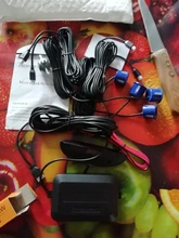 Eunavi 1set de Parktronic Kit de sensores de estacionamiento Led 4 6 8 sensores para todos los coches inversa asistencia Sistema de Control de Radar de marcha atrás