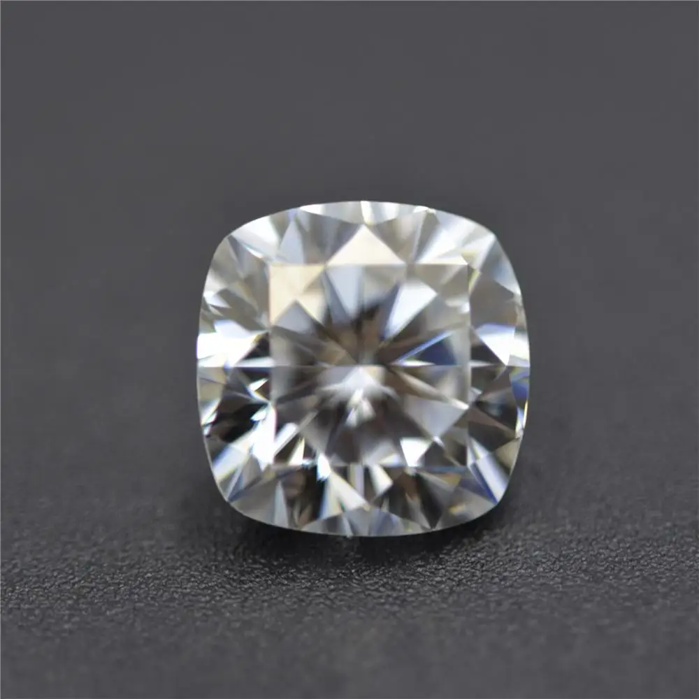 

9.0 mm cushion cut moissanite stone with EF color vvs clarity