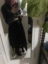 Falda gótica Verano malla Irregular mujeres faldas estrella cremallera negro Punk faldas gótico oscuridad señora falda Casual suelta Streetwear faldas