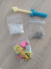 Herramientas de goma para manualidades, juego de regalo para niña, colgante de ganchillo, hebillas, ganchos, herramientas para tejer, pulsera con cordones