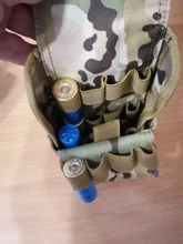 Bolsa de carcasa de munición táctica, 25 balas, calibre 12, riñonera Molle, soporte para pistola de tiro, Cartucho para Rifle, accesorios de caza