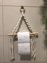 Towel-Hanger Paper-Stand Stick-Roll Bathroom Toilet Wooden Kitchen Nordic Wall-Mounted