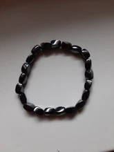 Bracelet Stone Beads Weight-Loss Hematite No-Magnetic Black Women Stretch-Health-Care