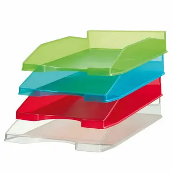 

Pack of 4 translucent trays-1 per color
