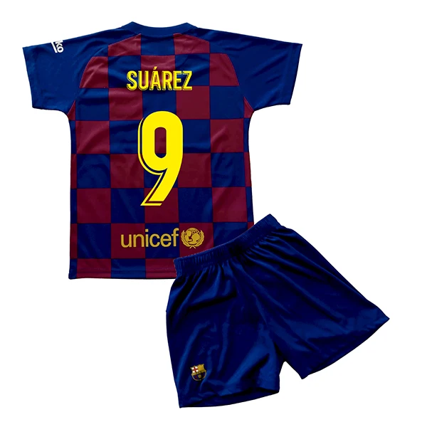 Детский комплект из рубашки и штанов, First out-FC Барселона-Авторизованная копия-Players-Champions City - Цвет: 9-Suarez