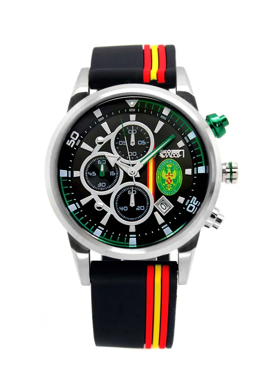 Часы Aviator AV-1060-40-B-Civil Guard Trafico-черный циферблат с щитом и флагом Испании