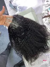 RESHINE-Peluca de pelo rizado de Mongolia, cabello humano con encaje frontal 13x4, 180%, 13x6, cierre de encaje rizado, prearrancado