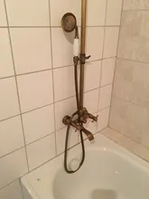 Shower-Faucet-Set Handshower Wall-Mount Brass Bathroom Rozin Antique Tap Dual-Handle