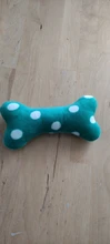 Perro hueso juguete para morder resistente de cachorro chillón juguete de sonido divertido juguete para perros Molar juguetes color al azar