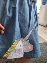 Poco Maven bebé verano. Ropa bebé niña ropa Color tejano de algodón unicornio Mini Color tejano Lolita la escuela faldas lindas para niños de 2-7 años