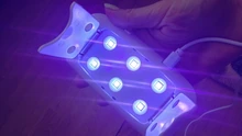 Lidan-secador de uñas de 6W, lámpara de LED UV, Micro USB, máquina de curado de barniz de Gel, equipo de arte de uñas, 6 cuentas de lámpara para el hogar, herramienta de manicura