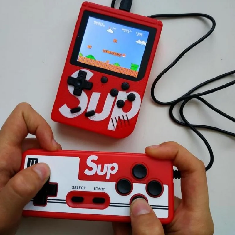 Mini Game Boy Portátil Sup Led 3'' com Controle - Vermelho