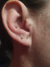 Helix Piercing Studs Lip-Ring Labret Body-Jewelry Tragus Gem 2pcs 16G Oreja 2/2.5/3/4mm