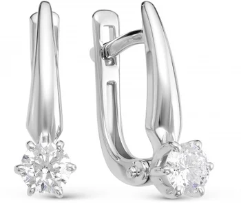 

Alcor earrings with 2 diamonds in white gold