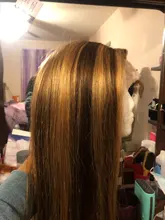 Pelucas de cabello humano rubio miel marrón brasileño para mujeres, pelo liso de hueso 13x4, encaje frontal resaltado, cierre