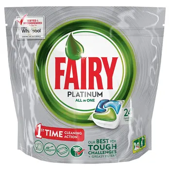 

Fairy Platinum washing pads for dishwasher, pack of 120 Caps (24x5) cleaning and care home