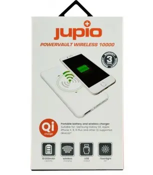 

JUPIO POWERBANK 10000MAH WIRELESS + LED FLASHLIGHT