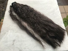 Hairpiece-Wrap Hair-Extensions Ponytail Long-Afro Clip Blonde Fack-Hair Wavy Black Synthetic