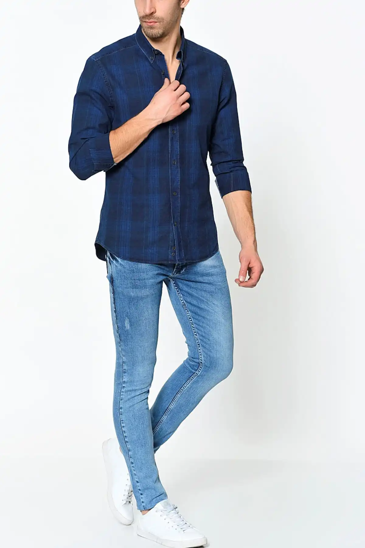 Dewberry мужской синий Jeans-P070001P0050