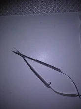 12.5cm stainless steel round handle elbow corneal scissors