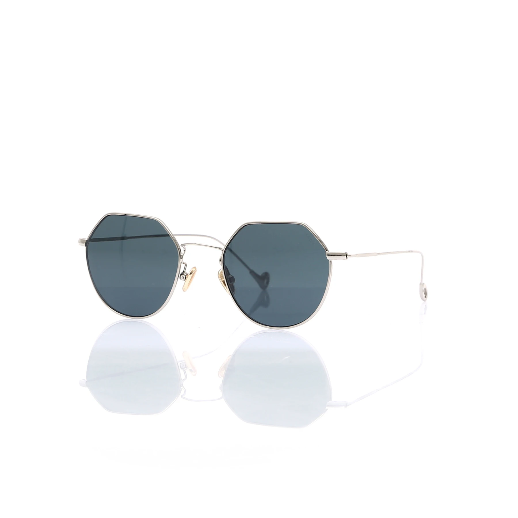 

Unisex sunglasses hw 1721 02 y metal silver organic rectangle rectangular 52-20-145 hawk