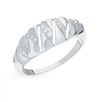 

Silver ring with cubic zirconia sunlight sample 925