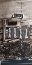 QSHAVE-Afeitadora de seguridad ajustable con doble filo para hombre, rasuradora con 5 cuchillas para afeitar clásica, limas de suaves a agresivas, 1-6 niveles