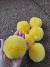 Llavero con pompón de pelo para mujer, Bola de Pelo de imitación suave, llavero de coche, llavero, bolsa, colgante, joyería, 20 colores