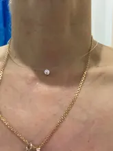 Collar de plata de ley 925 con Zirconia, Pez transparente Invisible, bisutería, S-N52