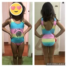 Girls Swimwear Beachwear One-Piece Outfit Rainbow-Print 2--11y Kids