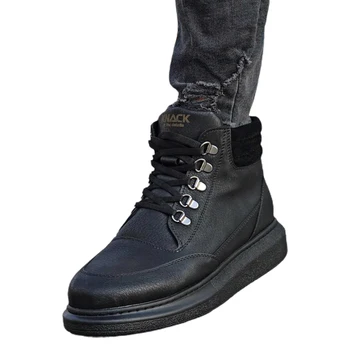 

Knack 504 Black Color Shoes , High Quality 100% Vegan Leather Men Boots. Shoe Boot, Sneaker , Chaussure , Uomo , Young Man , Chaussures De Jeunes Hommes , Leather