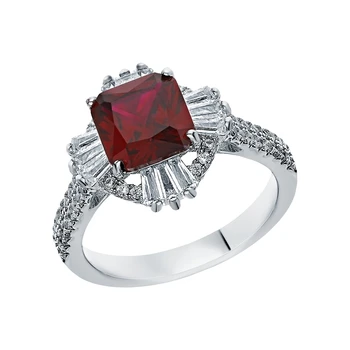 

Silver ring with cubic zirconia sunlight sample 925