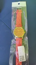 Reloj de pulsera sencillo para mujer, de cuarzo, de cuero de imitación, Geneva, elegante