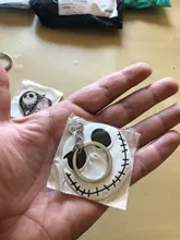 Llavero luminoso de película, joyería, llavero de esmalte de corazón, Cráneo, esqueleto, para coche, regalos de navidad