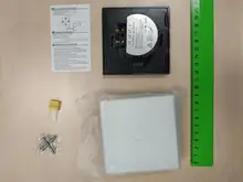 Minitiger-Interruptor táctil para luz de pared, estándar europeo, de lujo, de cristal blanco, 1 entrada y 1 vía