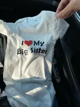 Me encanta mi gran hermana letras estampadas verano bebé niña ropa bebé mono mangas cortas bebé recién nacido chico chica cuerpo trajes