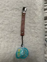 De cuero de bebé Clip chupete Cadena de chupete soporte para pezones cierres de Metal Clip para chupete de bebé producto agregado Sucette