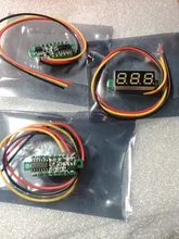 Voltímetro Digital LED para coche, Detector de voltaje, Panel de prueba, DC 0V-100V, 0,28 pulgadas, 12V, 24V, rojo, verde, azul y amarillo