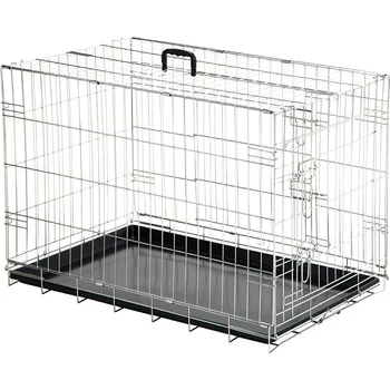 

Dog cage for transport and exposition with tray