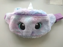Riñonera con diseño de unicornio para mujer, Cangurera de felpa con diseño de dibujos animados, para teléfono bolso de viaje, monedero, 2021