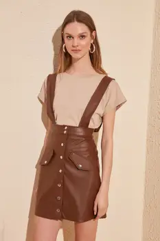 

Trendyol Leather Looking Gilet Dress TWOSS20EL0476