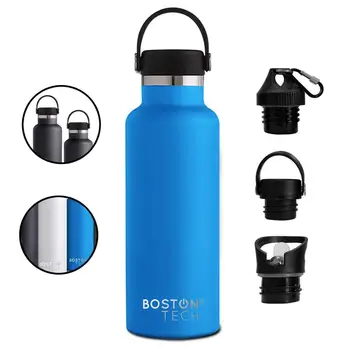 

Boston Tech SP2-600 ml-water botle BPA Free with plug button Stainless Steel Airtight and Double layer packaging al Vacioí