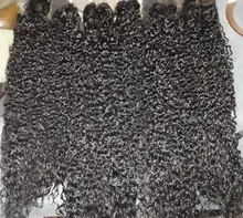 LOVE ME Afro Pelo Rizado mechones 7 unids/paquete 22-26 pulgadas Ombre naturaleza negro extensiones de pelo ondulado mechones sintéticos Pelo Rizado