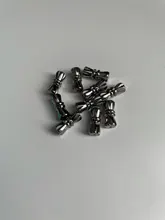 10 Uds. De cierre con rosca de plata mate, barril de cierre con rosca s para pulsera, collar, fabricación de joyas, agujero de 1mm, HK111