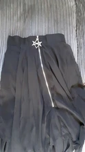 Falda gótica Verano malla Irregular mujeres faldas estrella cremallera negro Punk faldas gótico oscuridad señora falda Casual suelta Streetwear faldas